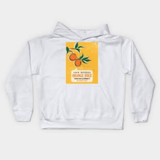 Vintage Orange Juice Ad Kids Hoodie